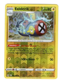 Pokemon TCG Eelektrik SWSH Lost Origin 060/196 Reverse Holo Uncommon Card NM - Image 1