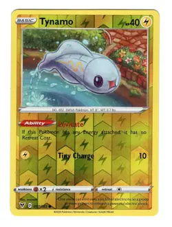 Pokemon TCG Tynamo SWSH Vivid Voltage 057/185 Reverse Holo Common Card NM - Image 1