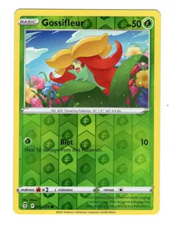 Pokemon TCG Gossifleur SWSH Evolving Skies 015/203 Reverse Holo Common Card NM - Image 1