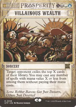 MTG Villainous Wealth (0058) *Non-Foil* Showcase Outlaws Thunder Junction NM/MT - Image 1