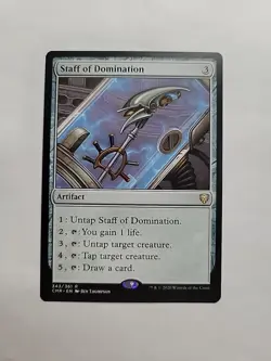 MTG - Staff of Domination _ Commander Legends Regular Rare #343 - Image 1