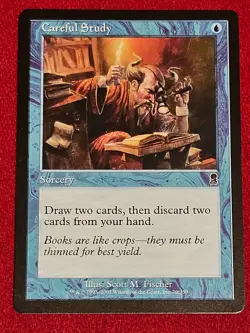 CAREFUL STUDY X 4, MAGIC THE GATHERING ODYSSEY NEAR MINT MTG - Image 1