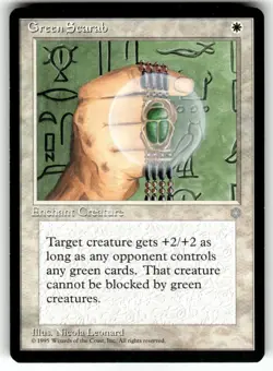 Green Scarab Ice Age Regular MTG Magic NM - Image 1