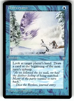 CLAIRVOYANCE - MTG Magic the Gathering Card - Ice Age - Common NM - Image 1