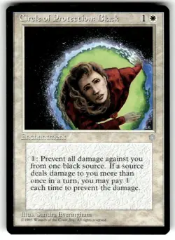Circle of Protection: Black Ice Age Regular MTG Magic NM - Image 1