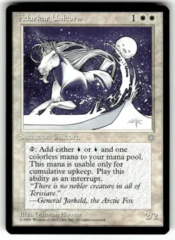 Magic the Gathering MTG Adarkar Unicorn (1) Ice Age NM - Image 1
