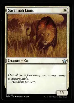 4x Savannah Lions-Magic the Gathering-MTG-Foundations-Near Mint-4x - Image 1