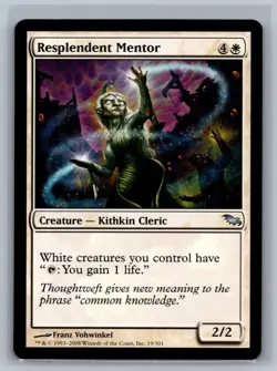 Magic The Gathering Shadowmoor Resplendent Mentor #19/301 MTG TCG CCG - Image 1