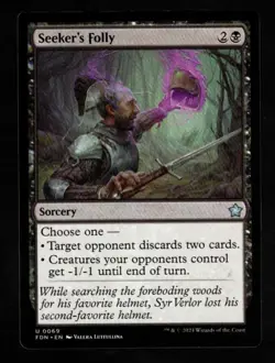 4x Seeker's Folly-Magic the Gathering-MTG-Foundations-Near Mint-4x - Image 1