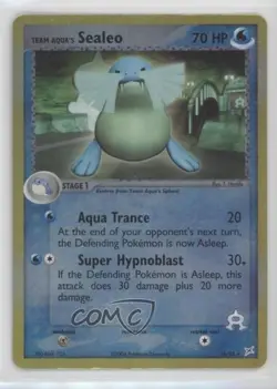 Team Aqua's Sealeo Reverse Foil Pokemon EX Magma vs Aqua #16 2004 p0i - Image 1