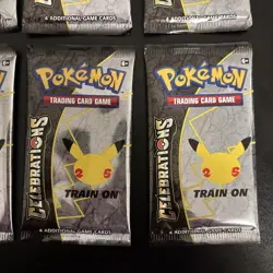 8x 25th Anniversary Pokemon Celebrations Booster Pack 4 Cards Pack NEW SEALED - Image 3