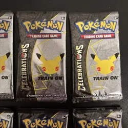 8x 25th Anniversary Pokemon Celebrations Booster Pack 4 Cards Pack NEW SEALED - Image 4