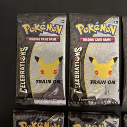 8x 25th Anniversary Pokemon Celebrations Booster Pack 4 Cards Pack NEW SEALED - Image 5