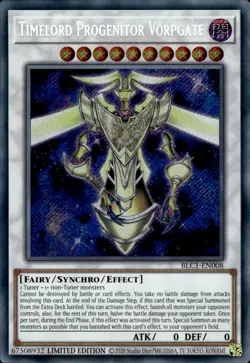 Timelord Progenitor Vorpgate - Secret Rare Limited Edition BLC1-EN008 NM YuGiOh - Image 1