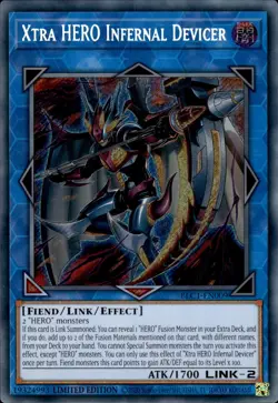 Xtra HERO Infernal Devicer - Secret Rare Limited Ed. BLC1-EN009 - NM - YuGiOh - Image 1