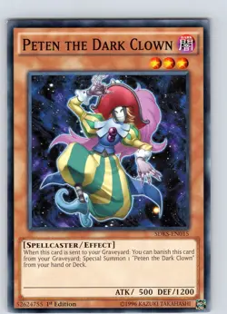 Yu-Gi-Oh TCG Peten The Dark Clown SDKS-EN015 1st Edition Regular Common Card NM - Image 1