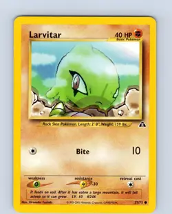 Pokemon Larvitar Neo Discovery 57/75 Unlimited Regular Common Card WOTC LP-NM - Image 1