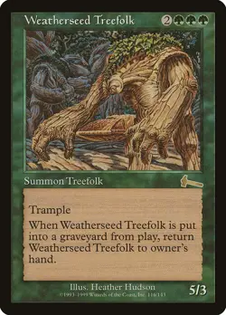 MTG Weatherseed Treefolk LP Urza's Legacy ULG English Reserved List Magic card - Image 1