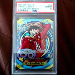 PSA 10 Monkey D Luffy OP07-109 2024 Promo Card Japanese ONE PIECE Day 24 - Image 1