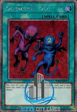 Yugioh RA04-EN114 Delinquent Duo - Platinum Secret Rare Card 1st Edition - Image 3