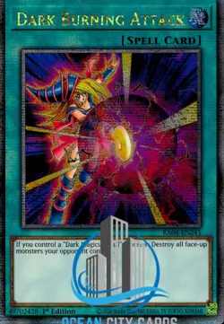 Yugioh Dark Burning Attack RA04-EN245 Quarter Century Card 1st Edition - Image 1