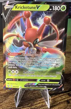 Kricketune V 006/163 Battle Styles Holo Rare V Pokemon TCG English Card - Image 1