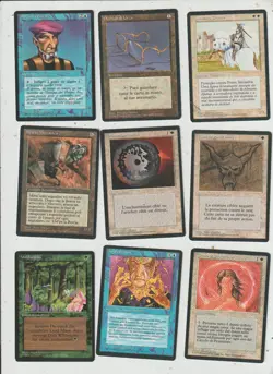 LOT x9 cartes MAGIC MTG FBB BLACK BORDER 1994 EX-NM ITA DEU FR Clockwork Beast - Image 1