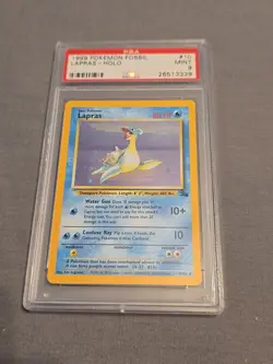 1999 Pokemon Fossil #10 LAPRAS HOLO 1st Edition PSA 9 MINT 10/62 - Image 1
