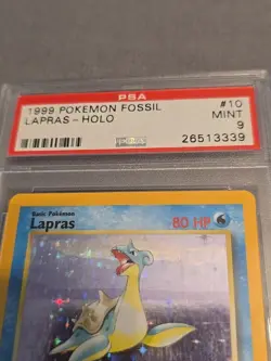 1999 Pokemon Fossil #10 LAPRAS HOLO 1st Edition PSA 9 MINT 10/62 - Image 5