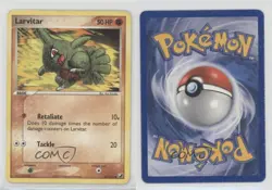 Larvitar Pokemon EX Unseen Forces #61 2005 05v0 - Image 3