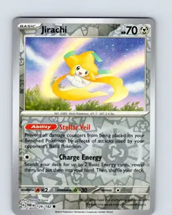 Pokemon TCG Jirachi S&V Paradox Rift 126/182 Reverse Holo Common Card NM - Image 1