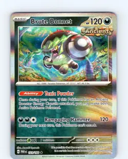 Pokemon TCG Brute Bonnet S&V Paradox Rift 123/182 Holo Rare Card NM - Image 1