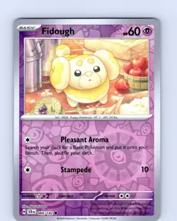 Pokemon TCG Fidough S&V Stellar Crown 066/142 Reverse Holo Common Card NM - Image 1