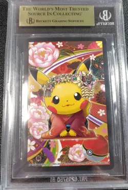 BGS 10 POKEMON MAIKO & OKUGE PIKACHU JACK OF CLUBS PLAYING CARDS KYOTO P.C 2016 - Image 2