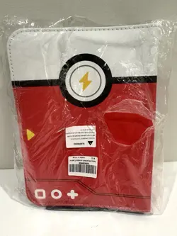 NEW Pokemon 4 Pocket Card Zipper Binder with 50 pages Red Cards- 7x10 Poke Ball - Image 2