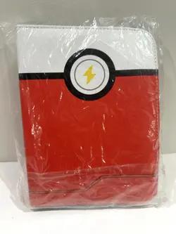 NEW Pokemon 4 Pocket Card Zipper Binder with 50 pages Red Cards- 7x10 Poke Ball - Image 4