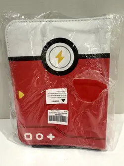 NEW Pokemon 4 Pocket Card Zipper Binder with 50 pages Red Cards- 7x10 Poke Ball - Image 5