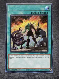 YuGiOh! A Hero Lives RA04-EN087 - Error Misprint No Name No Imprint 1st Ed NM - Image 2