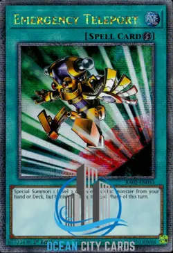 Yugioh RA02-EN053 Emergency Teleport Quarter Century Rare 1st Edition - Image 1