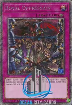 Yugioh Royal Oppression RA04-EN120 Platinum Secret Rare 1st Edition - Image 1