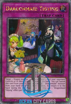 Yugioh Dragonmaid Tidying RA04-EN102 Quarter Century Secret Rare 1st Ed - Image 1