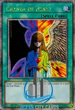 Yugioh Change of Heart RA01-EN050 Quarter Century Rare 1st Ed - Image 1