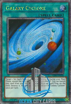 Yugioh Galaxy Cyclone RA04-EN250 Quarter Century Secret Rare NM 1st Ed - Image 1
