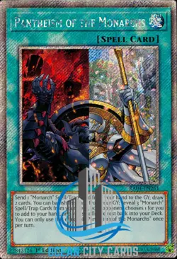 Yugioh Pantheism Of The Monarchs RA04-EN261 Platinum Secret Rare 1st Edition - Image 1