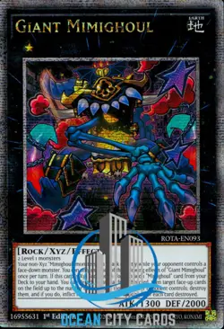 Yugioh Giant Mimighoul ROTA-EN093 Quarter Century Secret Rare NM 1st Ed - Image 1
