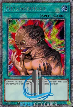 Yugioh Metamorphosis RA04-EN123 1st edition Platinum Secret Rare - Image 1