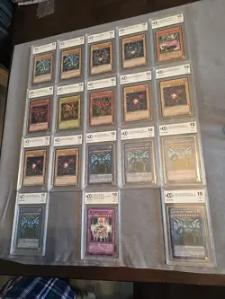 Yugioh -18 Graded Cards-W/ Duplicates All Graded BCCG 10-Winged Dragon+ - Image 1