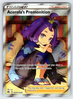 Acerola's Premonition TG24/TG30 Brilliant Stars Pokemon Card Full Art Trainer Nm - Image 1