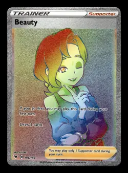 Beauty Vivid Voltage 194/185 Holo Secret Rainbow Rare Pokemon Card - Image 1
