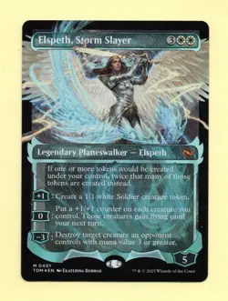 x1 2025 MTG Dragons of Tarkir ELSPETH, STORM SLAYER Showcase FOIL 401 - UNPLAYED - Image 1